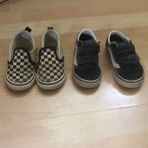 Two pairs of Toddler Vans sneakers